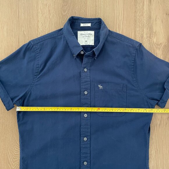 Men's Navy Blue Short Sleeve Shirt - Picture 10 of 14